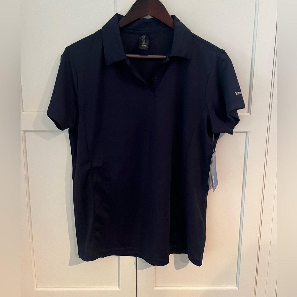Reebok polo shirt women’s size L navy NWT